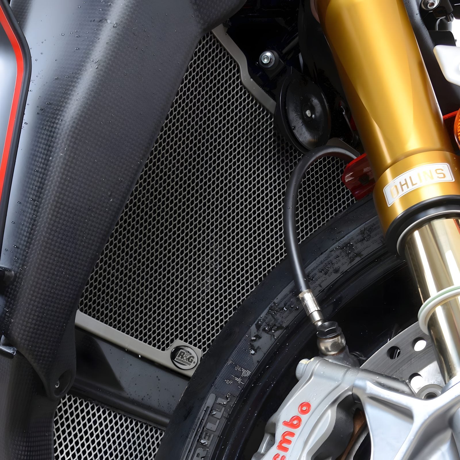 PROTEZIONE RADIATORE ACQUA R&G PER MV AGUSTA 1000 SERIE ORO 2020 ROSSO RAD0262RE