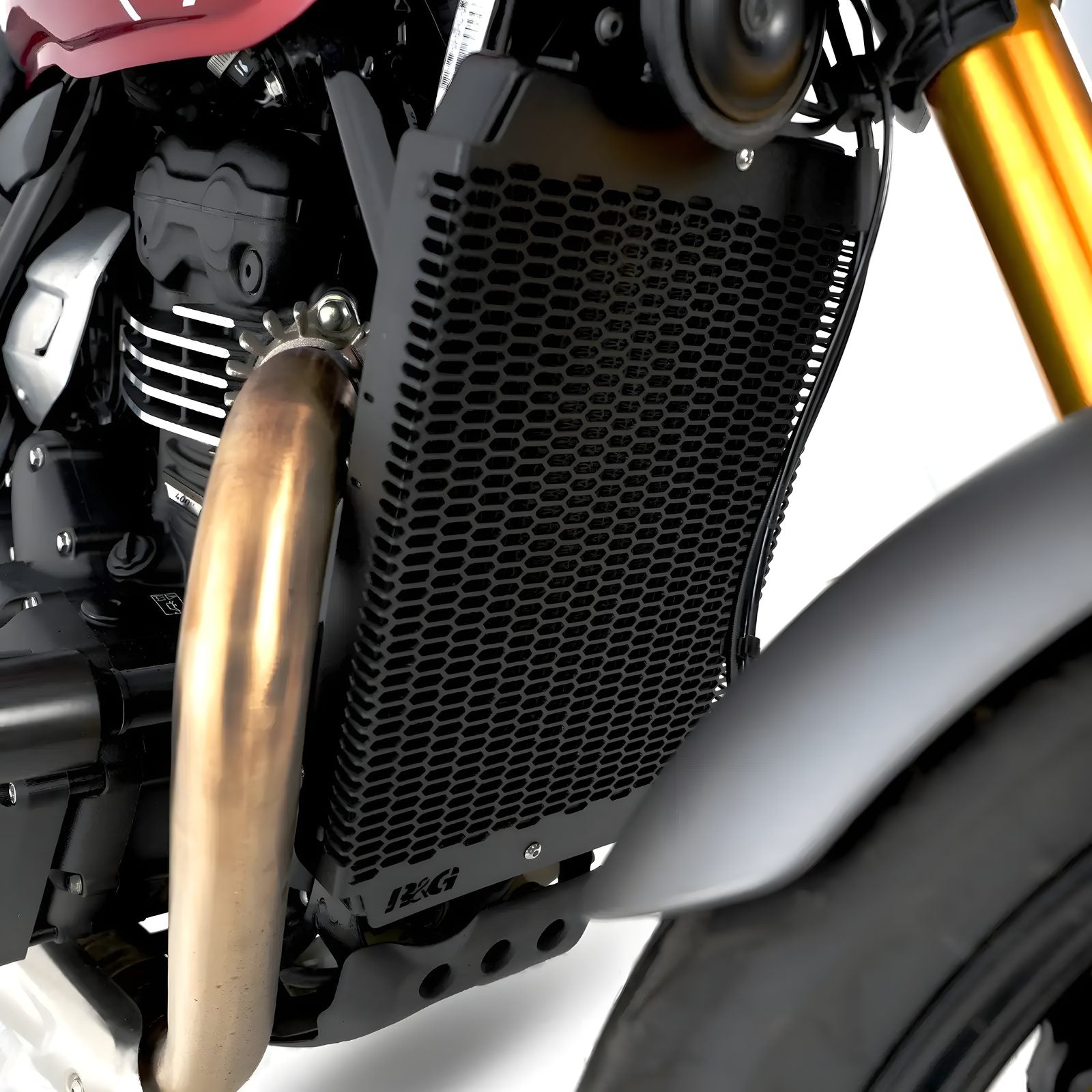 PROTEZIONE RADIATORE ACQUA R&G PER TRIUMPH SCRAMBLER 400 X 2024 > 2025 NERO