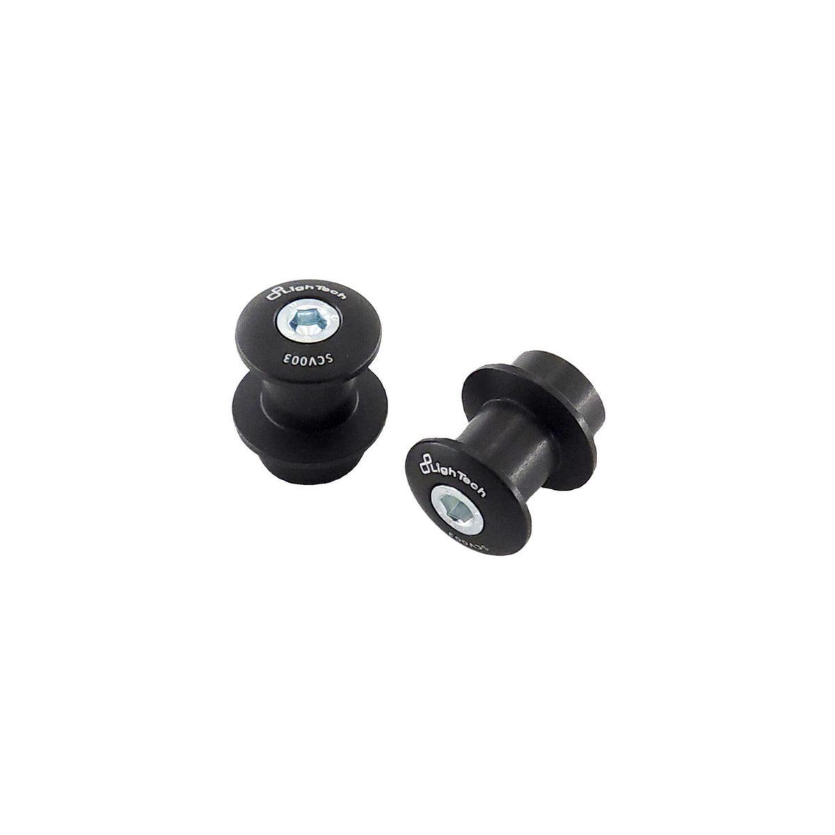 SUPPORTI PER CAVALLETTO IN ALLUMINIO M6 LIGHTECH COMPATIBILE PER YAMAHA MT 09 TRACER 2013 > 2024 COPPIA NERO SCV003NER