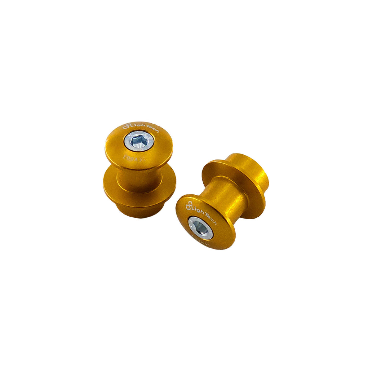 SUPPORTI PER CAVALLETTO IN ALLUMINIO M6 LIGHTECH COMPATIBILE PER YAMAHA R1M 2015 > 2025 COPPIA ORO SCV003ORO