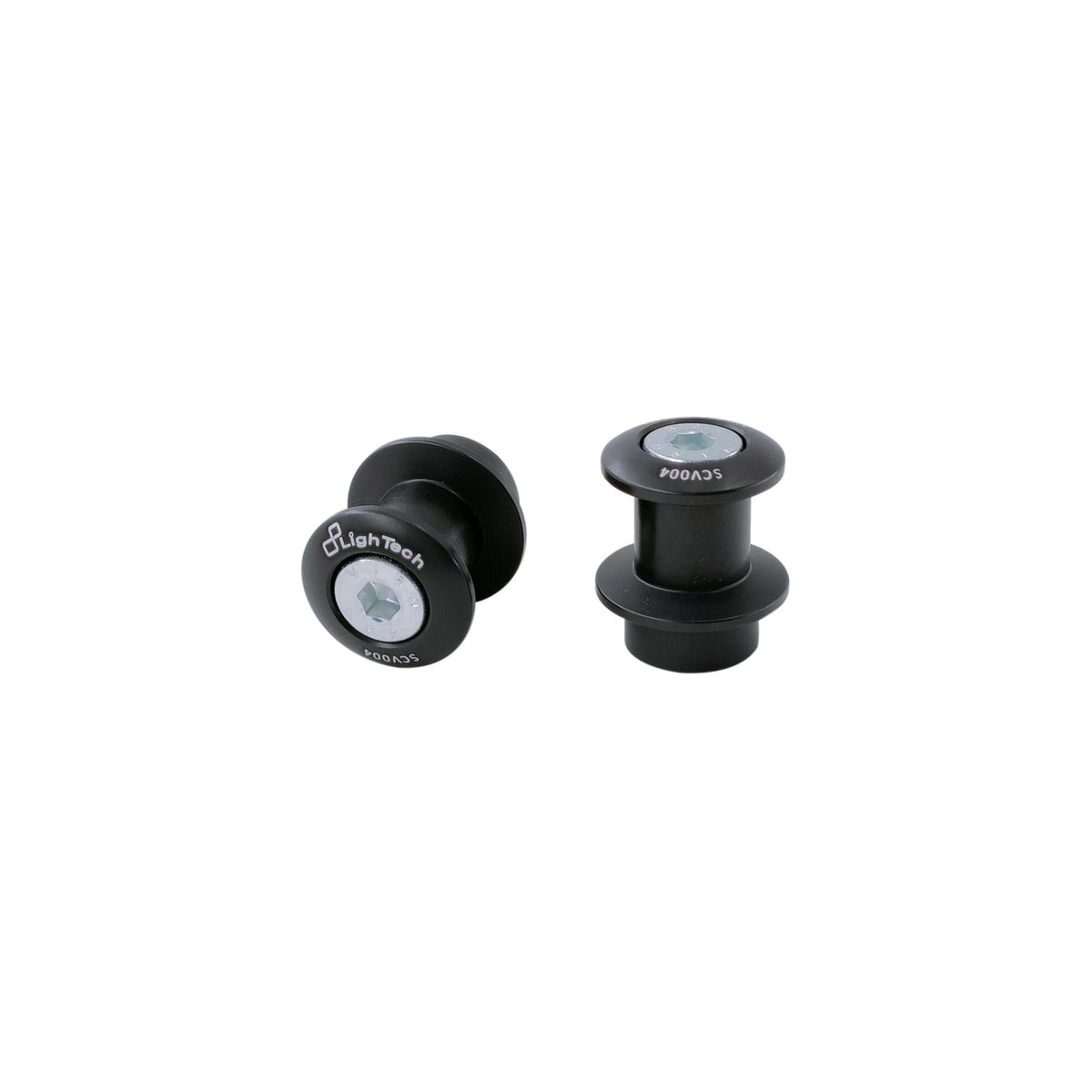 SUPPORTI PER CAVALLETTO IN ALLUMINIO M8 LIGHTECH COMPATIBILE PER TRIUMPH STREET TRIPLE 765 RS 2017 > 2023 COPPIA NERO SCV004NER