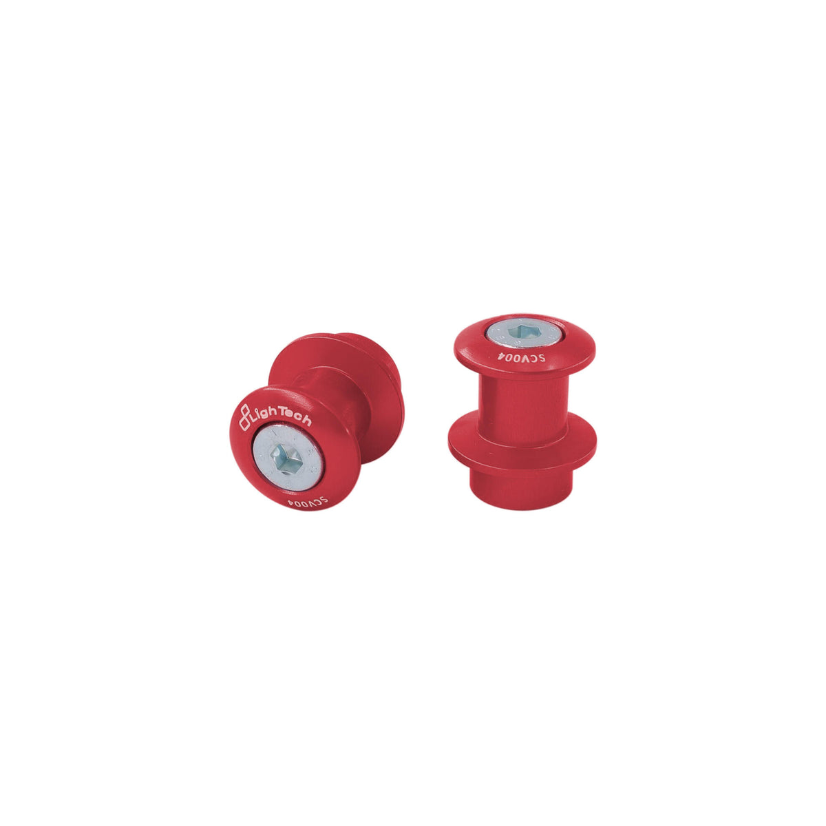 SUPPORTI PER CAVALLETTO IN ALLUMINIO M8 LIGHTECH COMPATIBILE PER DUCATI PANIGALE V4 S 2025 > 2026 COPPIA ROSSO SCV004ROS