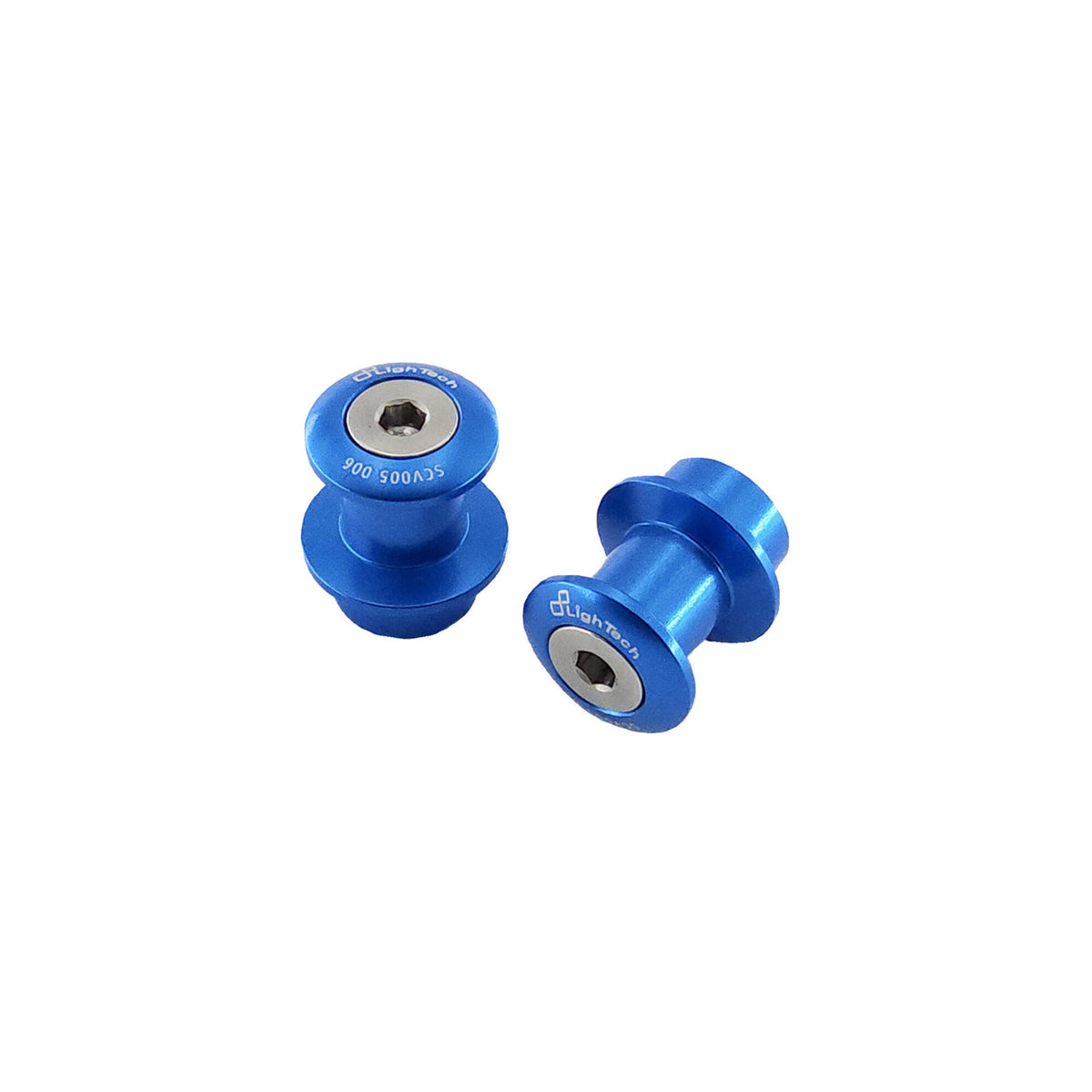 SUPPORTI PER CAVALLETTO IN ALLUMINIO M10 PASSO 1,25 LIGHTECH COMPATIBILE PER CF-MOTO 450SR 2023 > 2026 COPPIA COBALTO SCV005COB