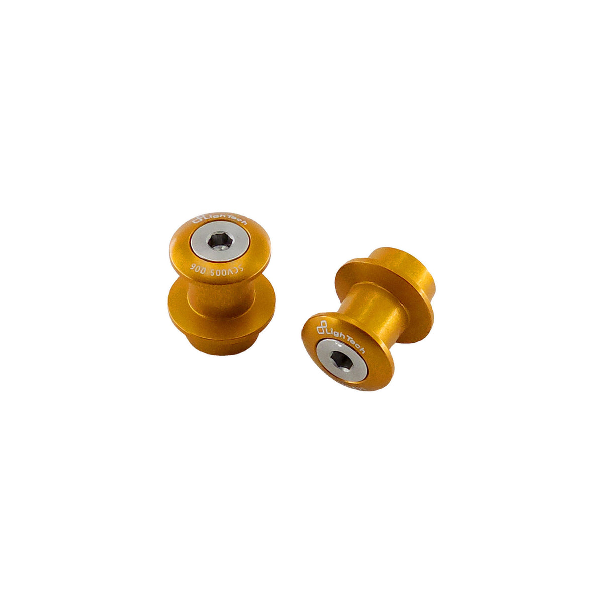 SUPPORTI PER CAVALLETTO IN ALLUMINIO M10 PASSO 1,25 LIGHTECH COMPATIBILE PER KAWASAKI ER 6N 2012 > 2020 COPPIA ORO SCV005ORO