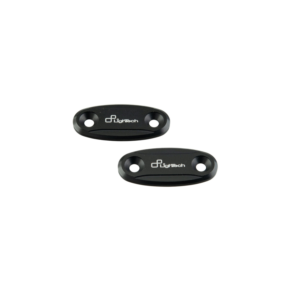 TAPPI SPECCHIO IN ALLUMINIO CNC LIGHTECH COMPATIBILE PER KAWASAKI ZX6R 2005 > 2008 COPPIA NERO SPE102NER