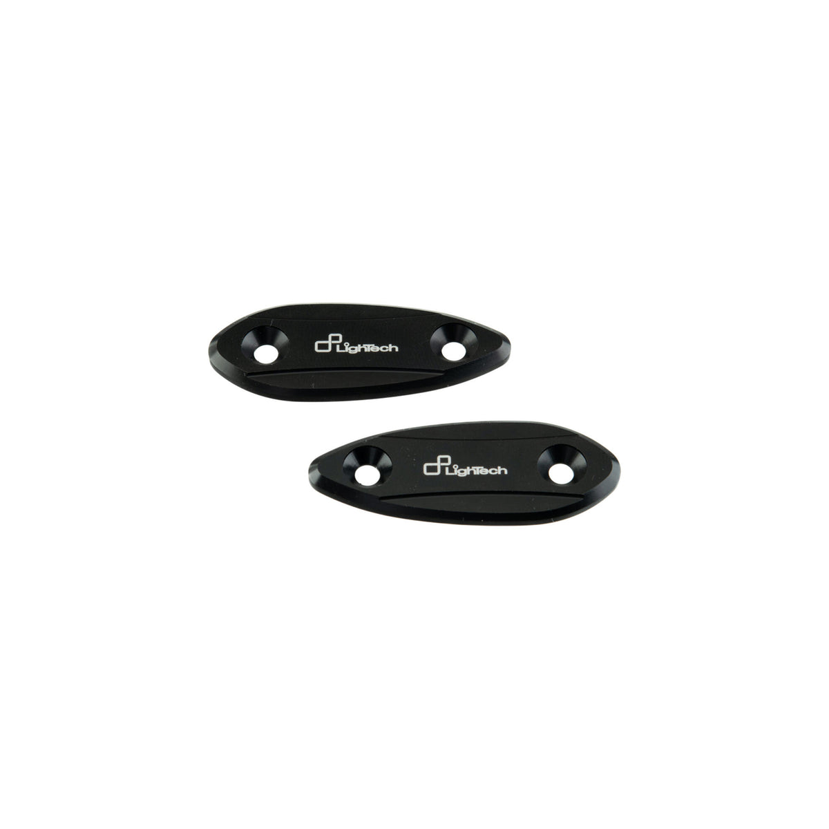 TAPPI SPECCHIO IN ALLUMINIO CNC LIGHTECH COMPATIBILE PER KAWASAKI ZX6R 2009 > 2012 COPPIA NERO SPE110NER