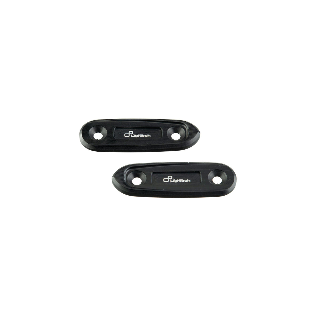 TAPPI SPECCHIO IN ALLUMINIO CNC LIGHTECH COMPATIBILE PER YAMAHA R3 2019 > 2024 COPPIA NERO SPE126NER