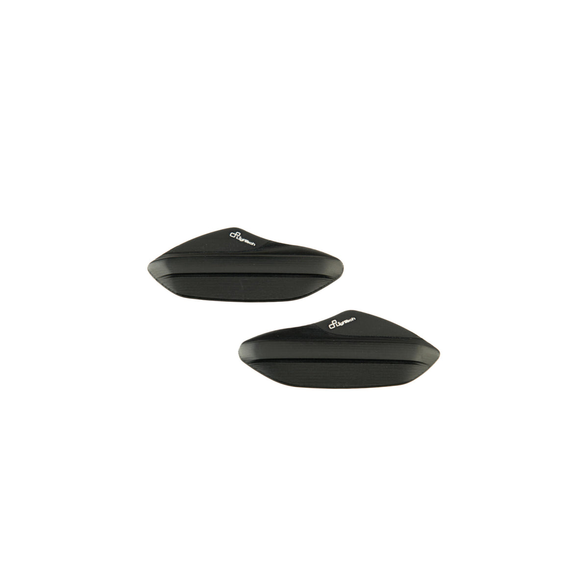 TAPPI SPECCHIO IN ALLUMINIO CNC LIGHTECH COMPATIBILE PER APRILIA RSV4 1100 FACTORY 2019 > 2024 COPPIA NERO SPE129NER