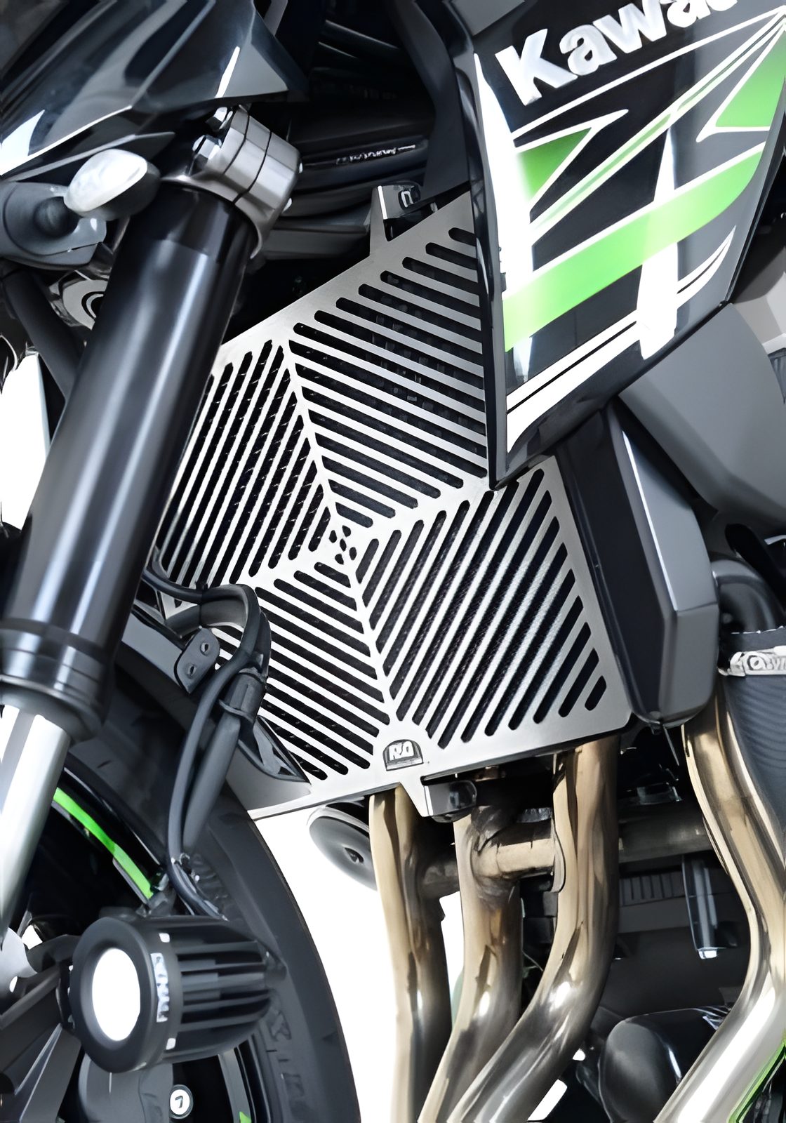 PROTEZIONE RADIATORE ACCIAIO R&G PER KAWASAKI Z 1000 R 2017 > 2020 INOX