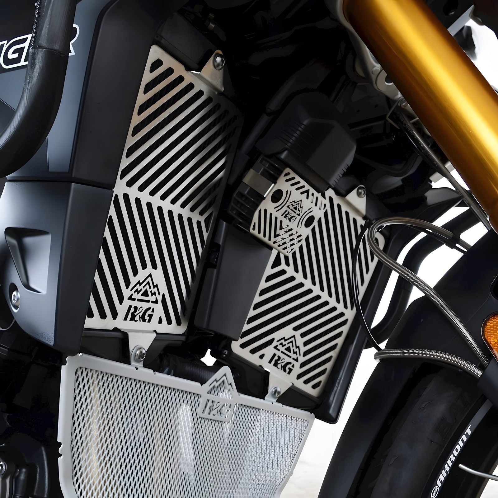 PROTEZIONE RADIATORE ACCIAIO COPPIA R&G PER TRIUMPH TIGER 900 GT PRO 2020 > 2025