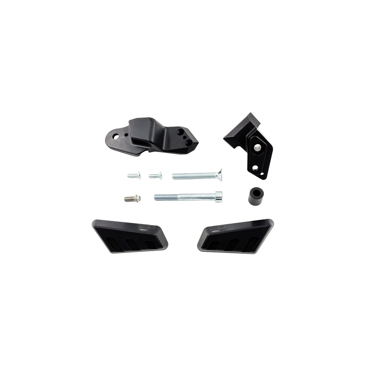 KIT PROTEZIONI TELAIO AMMORTIZZATE LIGHTECH COMPATIBILE PER BMW S 1000 R 2021 > 2024 COPPIA NERO STEBM210NER
