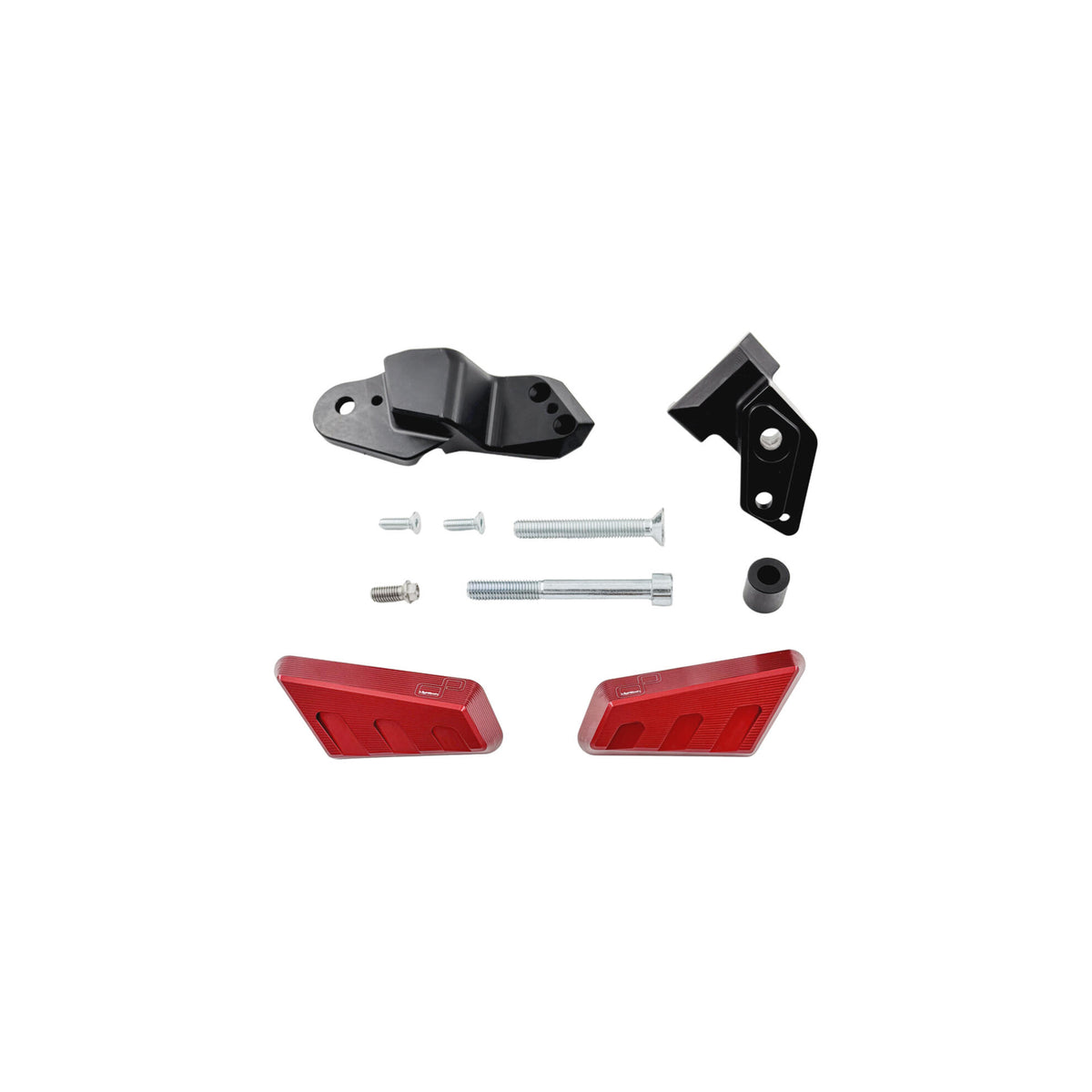 KIT PROTEZIONI TELAIO AMMORTIZZATE LIGHTECH COMPATIBILE PER BMW S 1000 R 2021 > 2024 COPPIA ROSSO STEBM210ROS