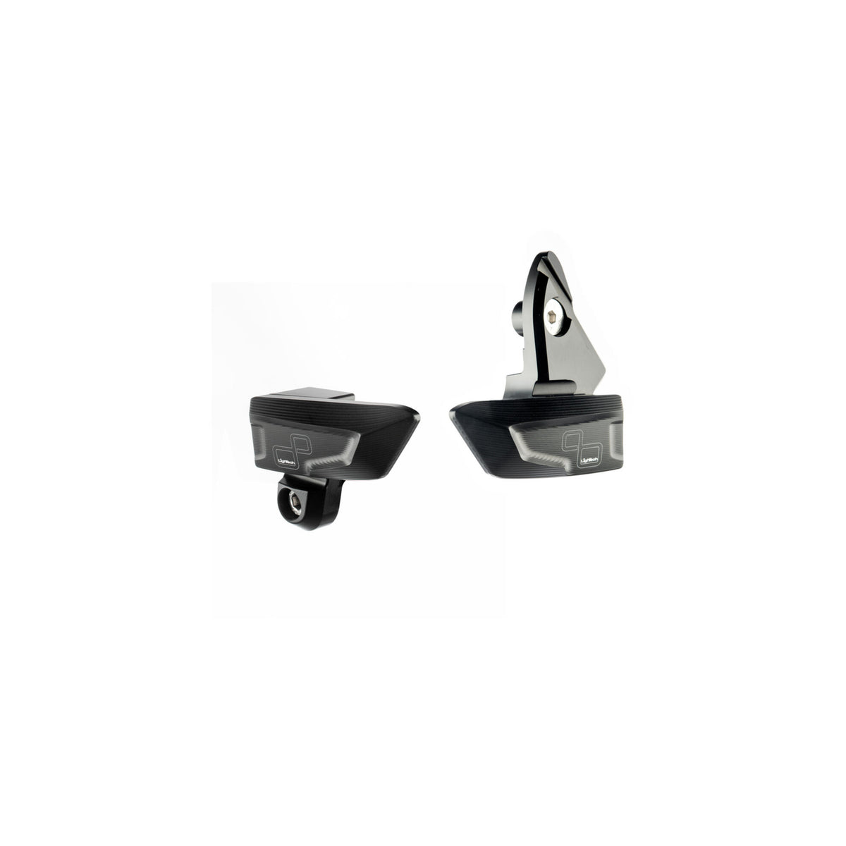 KIT PROTEZIONI TELAIO AMMORTIZZATE LIGHTECH COMPATIBILE PER BMW S 1000 RR 2025 > 2026 COPPIA NERO STEBM211NER