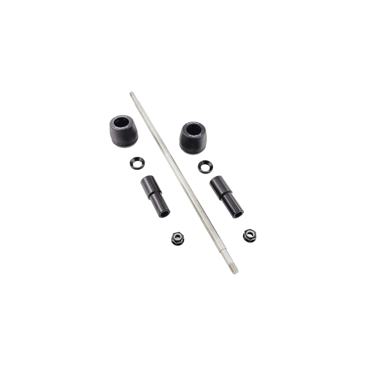 KIT PROTEZIONI TELAIO AMMORTIZZATE LIGHTECH COMPATIBILE PER DUCATI STREETFIGHTER 1100 2009 > 2015 COPPIA NERO STEDU203