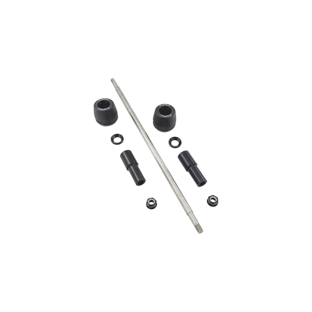 KIT PROTEZIONI TELAIO AMMORTIZZATE LIGHTECH COMPATIBILE PER DUCATI STREETFIGHTER 848 2011 > 2016 COPPIA NERO STEDU205