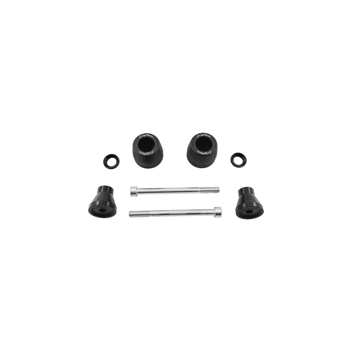 KIT PROTEZIONI TELAIO AMMORTIZZATE LIGHTECH COMPATIBILE PER HONDA HORNET 600 2003 > 2006 COPPIA NERO STEHO204