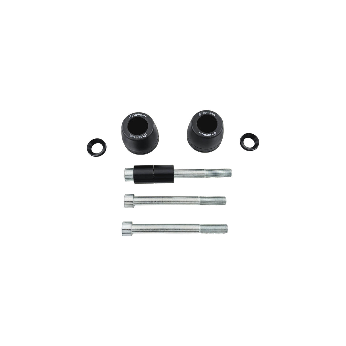 KIT PROTEZIONI TELAIO AMMORTIZZATE LIGHTECH COMPATIBILE PER HONDA CB1000R 2008 > 2022 COPPIA NERO STEHO211