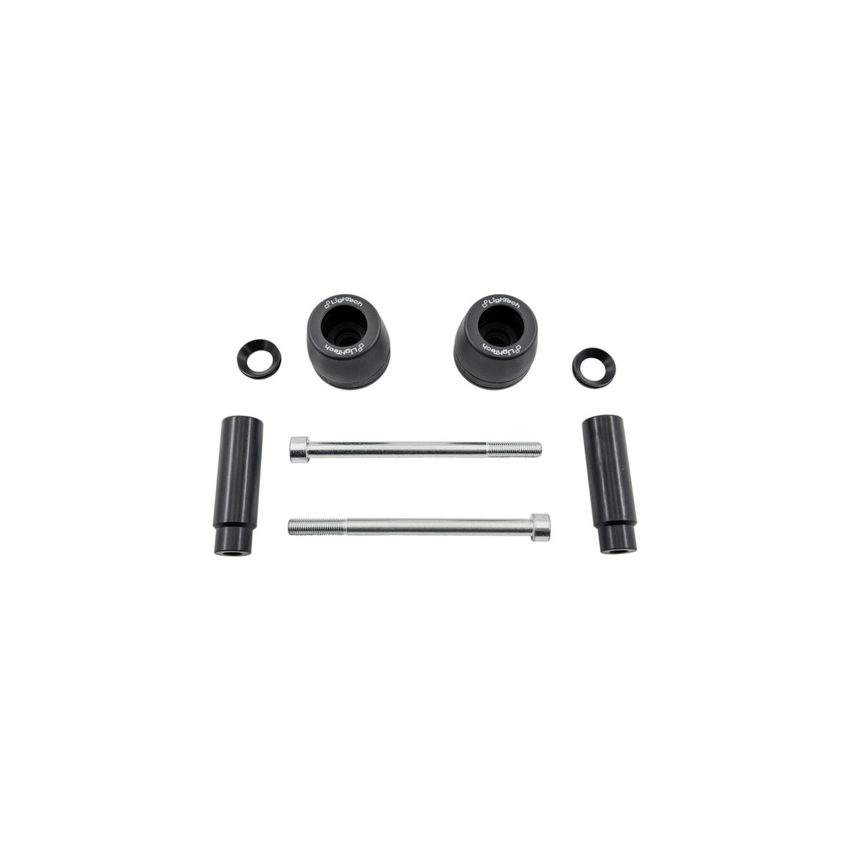 KIT PROTEZIONI TELAIO AMMORTIZZATE LIGHTECH COMPATIBILE PER HONDA CB500F 2013 > 2018 COPPIA NERO STEHO213