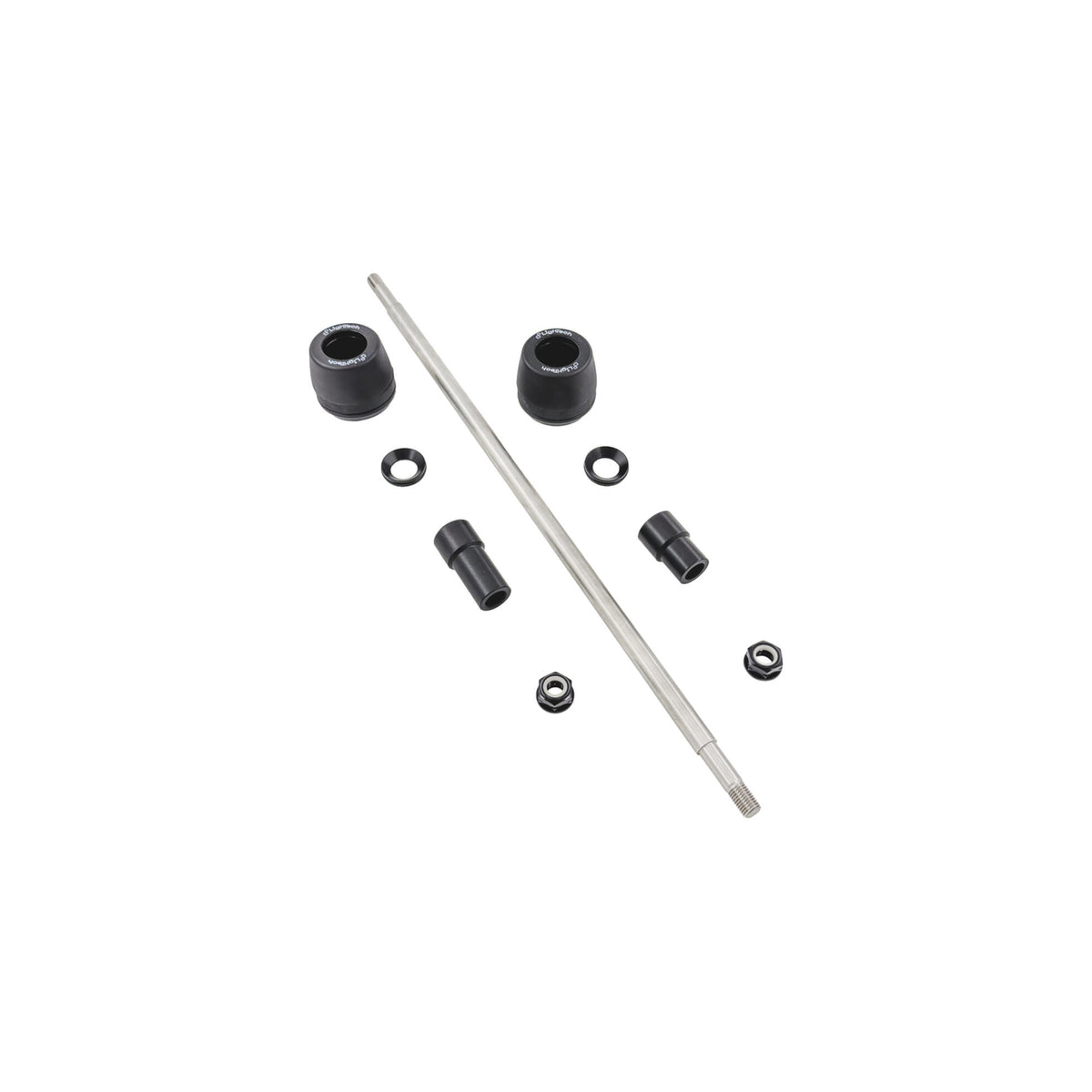 KIT PROTEZIONI TELAIO AMMORTIZZATE LIGHTECH COMPATIBILE PER SUZUKI SV 650 2016 > 2024 COPPIA NERO STESU213