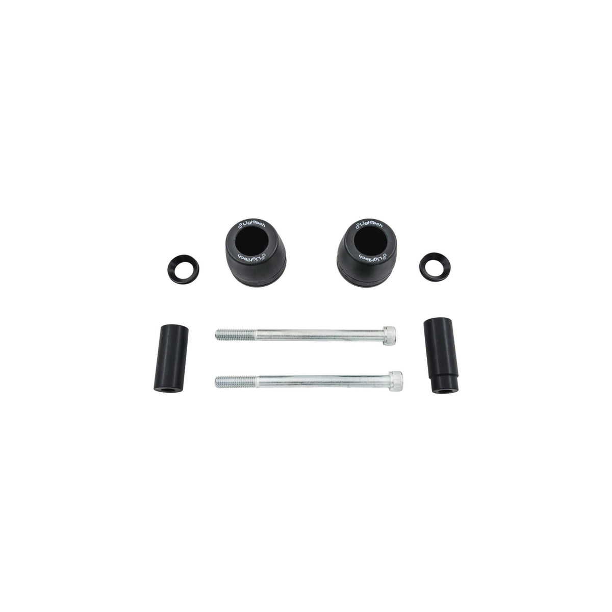KIT PROTEZIONI TELAIO AMMORTIZZATE LIGHTECH COMPATIBILE PER TRIUMPH SPEED TRIPLE 1200 RX 2025 > 2025 COPPIA NERO STETR206