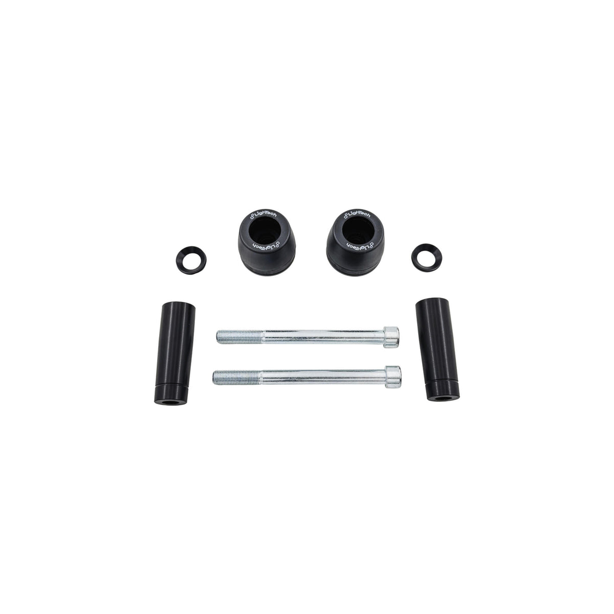 KIT PROTEZIONI TELAIO AMMORTIZZATE LIGHTECH COMPATIBILE PER YAMAHA TRACER 7 2020 > 2024 COPPIA NERO STEYA220