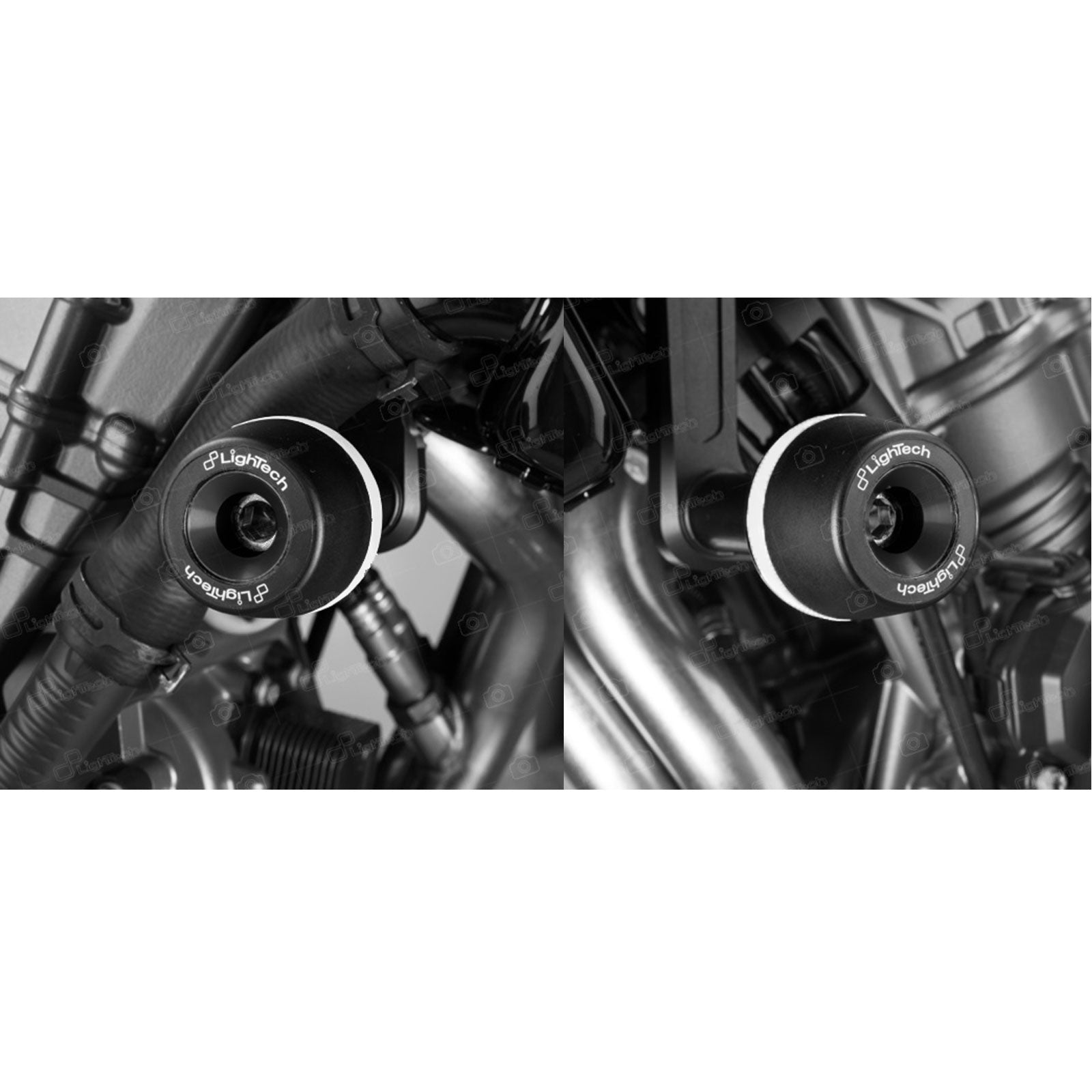 PROTEZIONI TELAIO COPPIA LIGHTECH COMPATIBILE PER YAMAHA FZ6 2004 2005 2006 2007 2008 2009 2010 2011 2012 STEYA205
