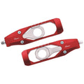 TENDITORI CATENA IN ERGAL CNC CONFIGURAZIONE ARRETRATA LIGHTECH COMPATIBILE PER APRILIA RSV4 1100 FACTORY 2021 > 2026 COPPIA ROSSO TEAP006ROS