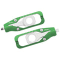 TENDITORI CATENA IN ERGAL CNC LIGHTECH COMPATIBILE PER KAWASAKI ZX636 2009 > 2026 COPPIA VERDE TEKA005VER