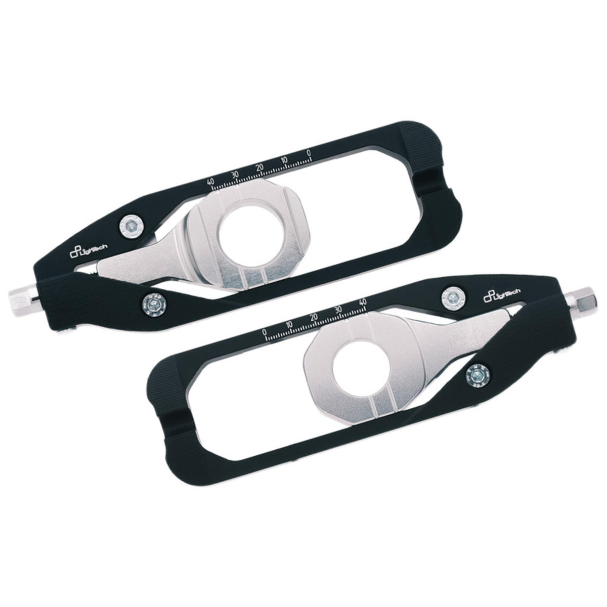 TENDITORI CATENA IN ERGAL CNC LIGHTECH COMPATIBILE PER YAMAHA R1 2009 > 2014 COPPIA NERO TEYA004NER