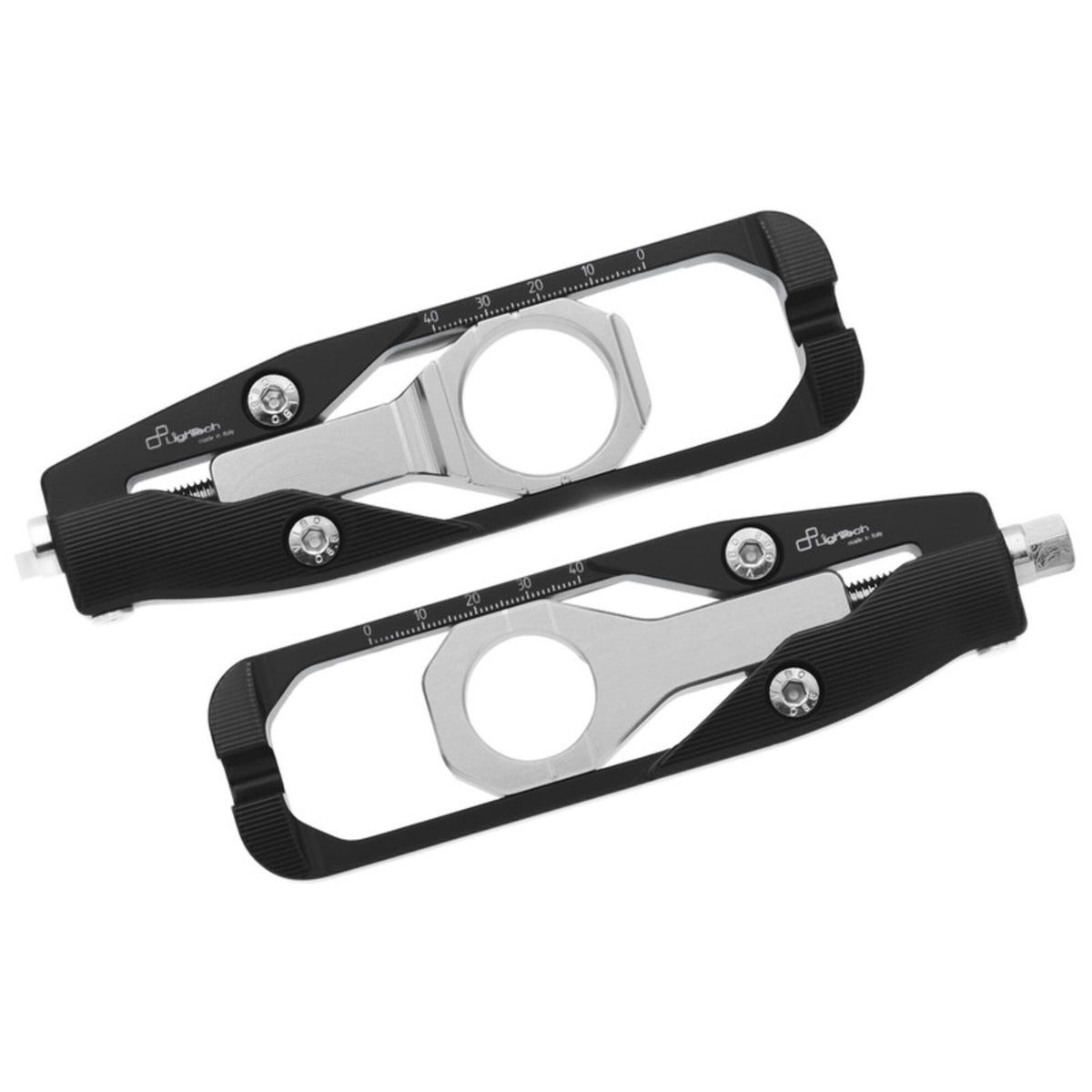 TENDITORI CATENA IN ERGAL CNC LIGHTECH COMPATIBILE PER YAMAHA MT 09 SP 2021 > 2025 COPPIA NERO TEYA010NER