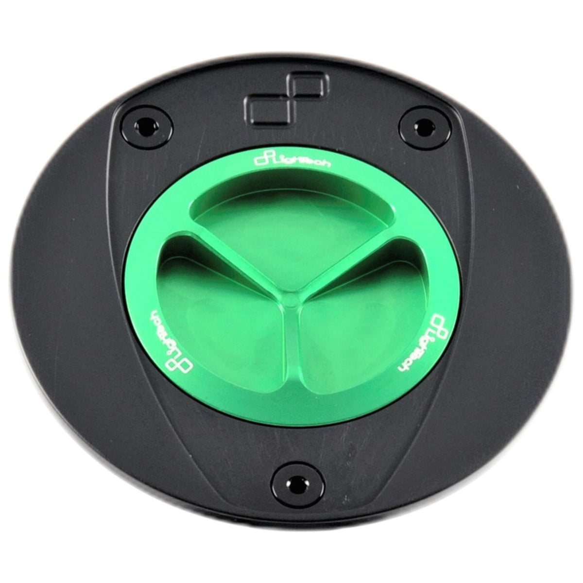TAPPO SERBATOIO CON CHIUSURA A VITE IN ALLUMINIO CNC FLANGIA ESTERNA NERO LIGHTECH COMPATIBILE PER KAWASAKI ZX636 2019 > 2025 VERDE TFN223VER