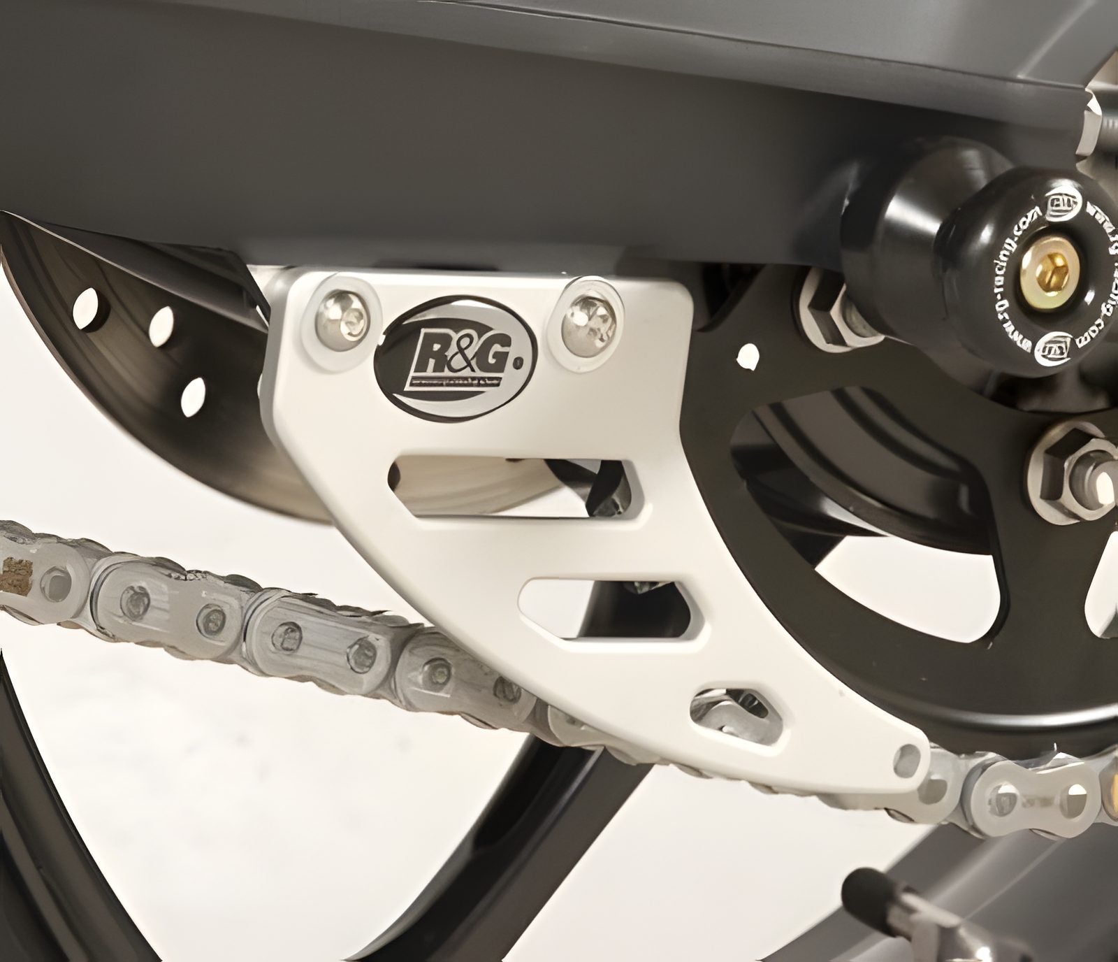 PINNA SICUREZZA CATENA R&G PER TRIUMPH DAYTONA 675 2013 > 2016 SILVER TG0009SI
