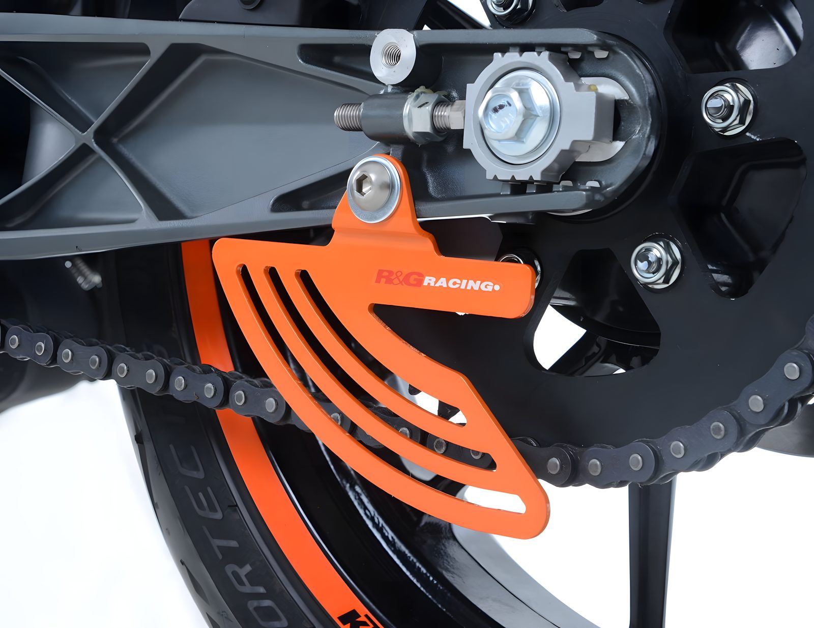 PINNA SICUREZZA CATENA R&G PER HUSQVARNA 701 SVARTPILEN 2019 > 2022 NERO