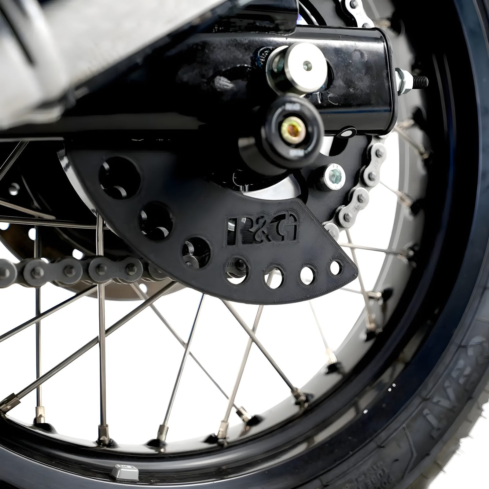 PINNA SICUREZZA CATENA R&G PER ROYAL ENFIELD CONTINENTAL GT 650 2019 > 2023 NERO