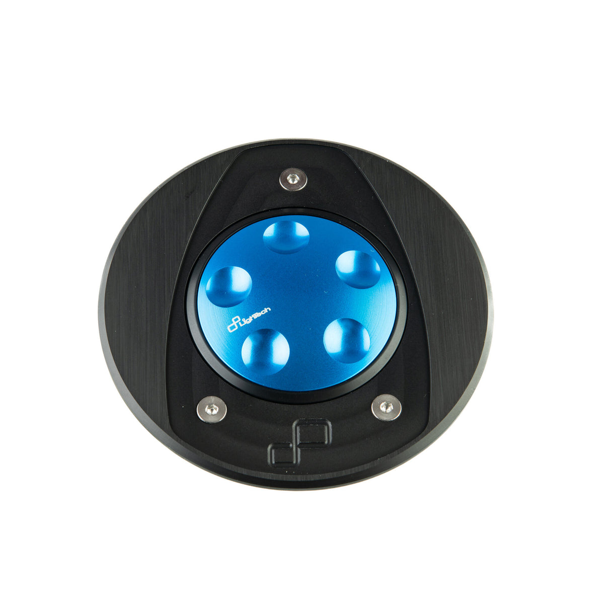 TAPPO SERBATOIO A SGANCIO RAPIDO IN ALLUMINIO CNC FLANGIA ESTERNA NERO LIGHTECH COMPATIBILE PER BMW S 1000 R 2014 > 2020 COBALTO TRN211COB
