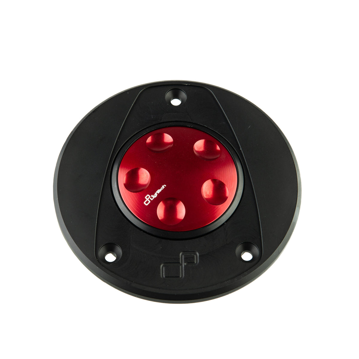 TAPPO SERBATOIO A SGANCIO RAPIDO IN ALLUMINIO CNC FLANGIA ESTERNA NERO LIGHTECH COMPATIBILE PER KAWASAKI ZX4RR 2024 > 2024 ROSSO TRN223ROS