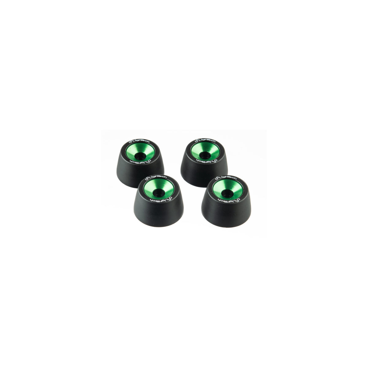 KIT PROTEZIONI PERNO RUOTA IN NYLON ANTERIORE E POSTERIORE LIGHTECH COMPATIBILE PER KAWASAKI ZX636 2024 > 2024 2 COPPIE VERDE WAPKA410VER