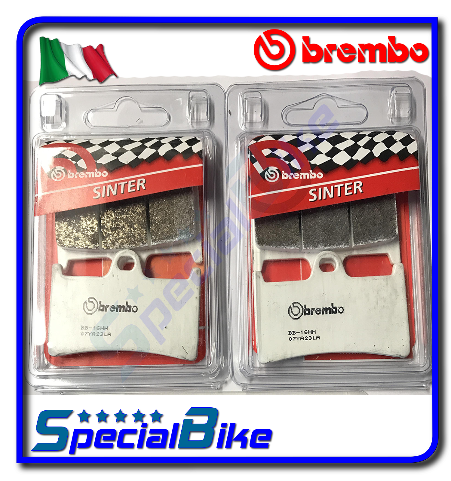 PASTIGLIE FRENO BREMBO LA 2 COPPIE COMPATIBILE PER SINTERIZZATE YAMAHA FZR 400 RR 1991 > 1994 07YA23LA