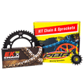 KIT CATENA CORONA PIGNONE TRASMISSIONE PBR / EK COMPATIBILE PER BETAMOTOR CROSS 250 1970 > 1980 PASSO ORIGINALE EK2484