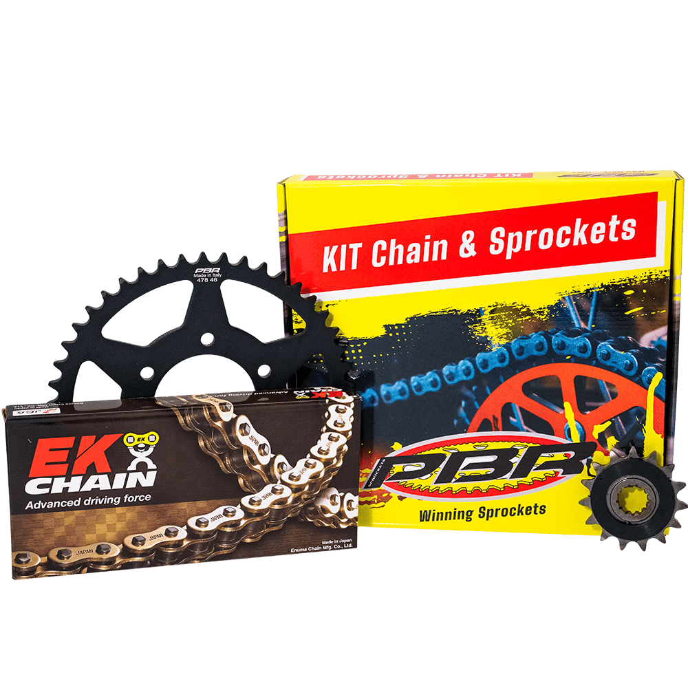 KIT CATENA CORONA PIGNONE TRASMISSIONE PBR / EK COMPATIBILE PER ZONTES G 310 2020 > 2024 PASSO ORIGINALE EK2097G