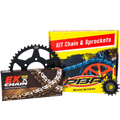 KIT CATENA CORONA PIGNONE TRASMISSIONE PBR / EK COMPATIBILE PER CF MOTO MT 650 2017 > 2024 PASSO ORIGINALE EK2121G