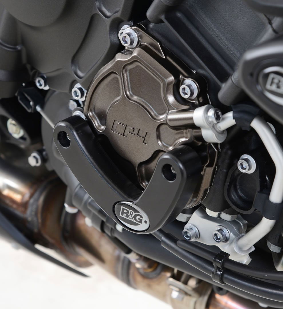 SLIDER PROTEZIONE CARTER MOTORE R&G PER YAMAHA MT-10 2016 > 2023 NERO SINGOLO