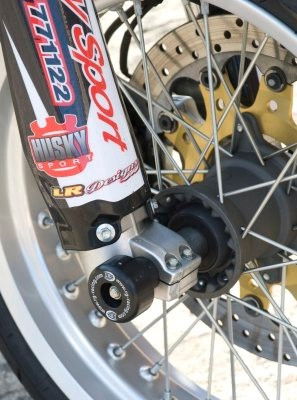 PROTEZIONI PERNO FORCELLA ANTERIORE COPPIA R&G PER HUSQVARNA 630 SMR 2011 NERO