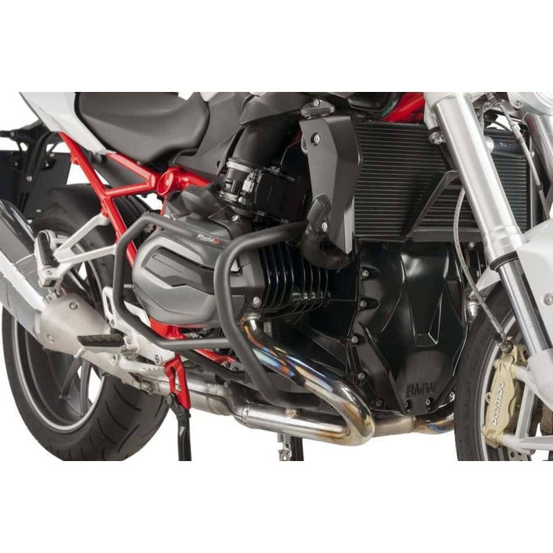 BARRE DI PROTEZIONE MOTORE PUIG COMPATIBILE PER BMW R 1200 R 2015 > 2018 NERO 7768N