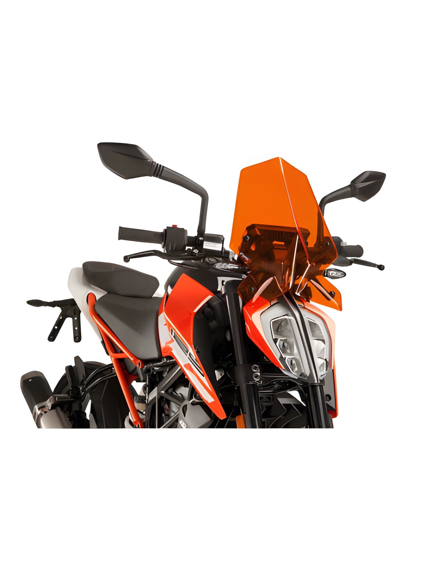 CUPOLINO NAKED N.G. SPORT PUIG COMPATIBILE PER KTM DUKE 125 2021 > 2023 ARANCIONE 9514T