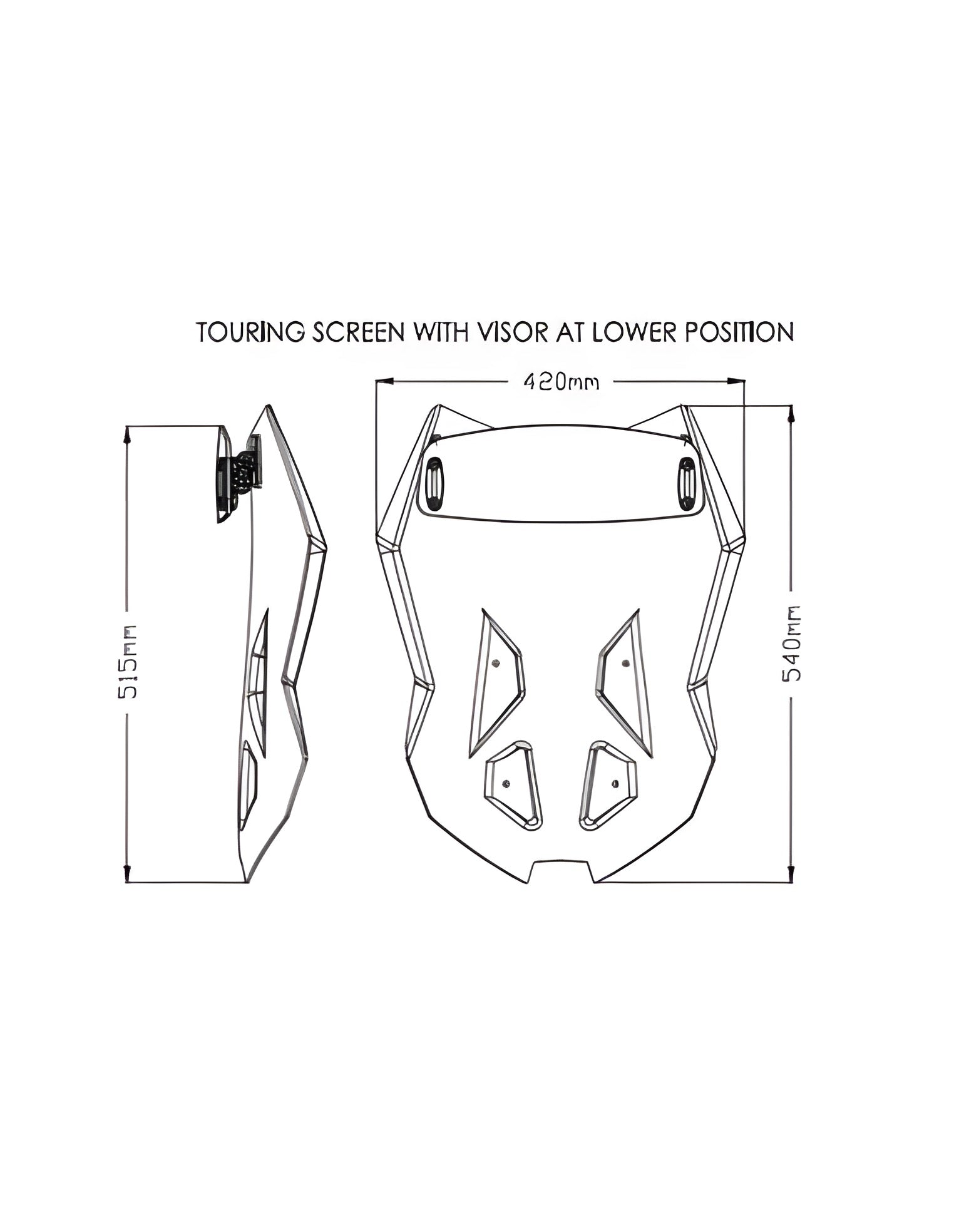 CUPOLINO TOURING-VISIERA PUIG COMPATIBILE PER KTM SUPERDUKE 1290 GT 2022 > 2024 FUME CHIARO 3565H