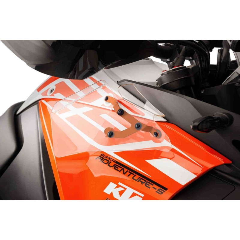 DEFLETTORE LATERALE SUPERIORE PUIG COMPATIBILE PER KTM SUPER ADVENTURE 1290 R/S 2017 > 2020 TRASPARENTE 9623W