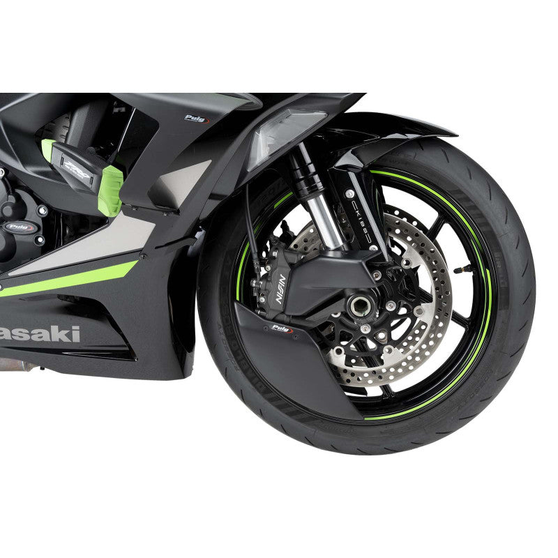 CONDOTTI DI RAFFREDDAMENTO FRENI PUIG COMPATIBILE PER KAWASAKI ZX-6R NINJA 600 2024 > 2025 NERO OPACO COPPIA 22076J