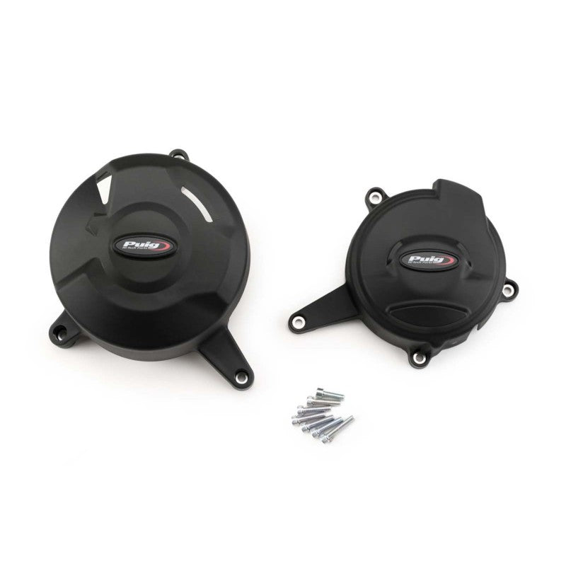 KIT PROTEZIONE CARTER MOTORE PUIG COMPATIBILE PER DUCATI STREETFIGHTER V4 1100 S 2020 > 2024 NERO 20800N
