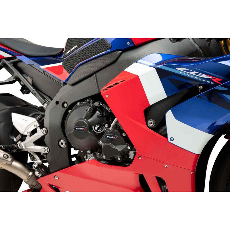 KIT PROTEZIONE CARTER MOTORE TRACK CAMPIONATO PUIG COMPATIBILE PER HONDA CBR 1000 RR-R FIREBLADE SP 2020 > 2021 NERO 21706N